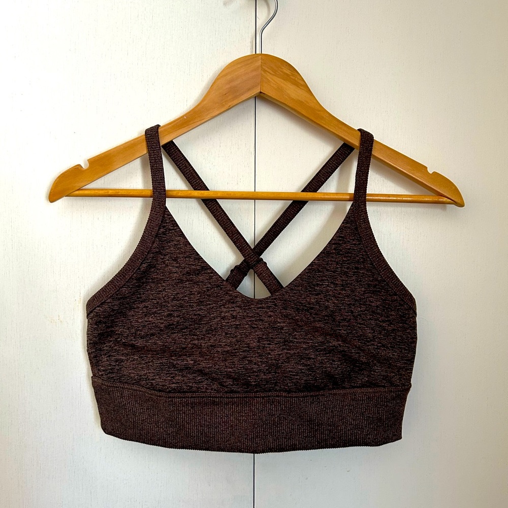 Aerie Sports Bra - Women’s Size Large - Offline by Aerie “The Hugger” Dusty Rose